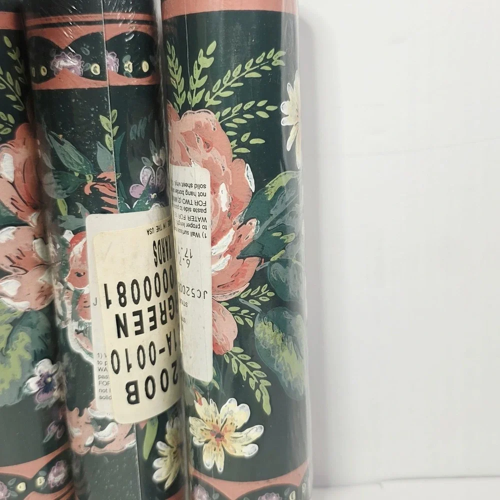 4 Vintage Floral Wallpaper Border Cabbage Rose 5 Yards